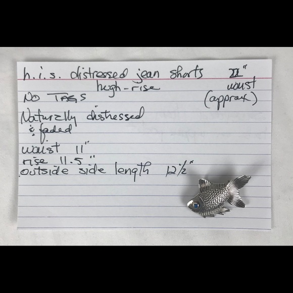 h. i. s. Distressed high rise jean short 22” waist - Picture 7 of 7